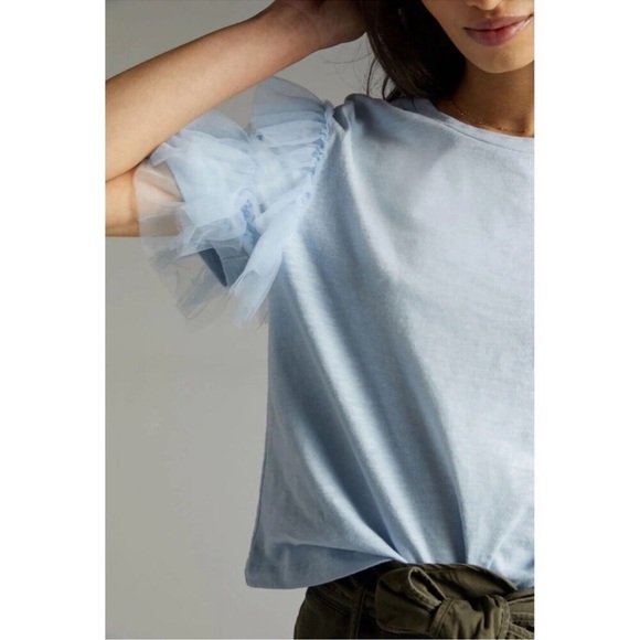 Anthropologie Lea and Violet ruffle top - Picture 3 of 4